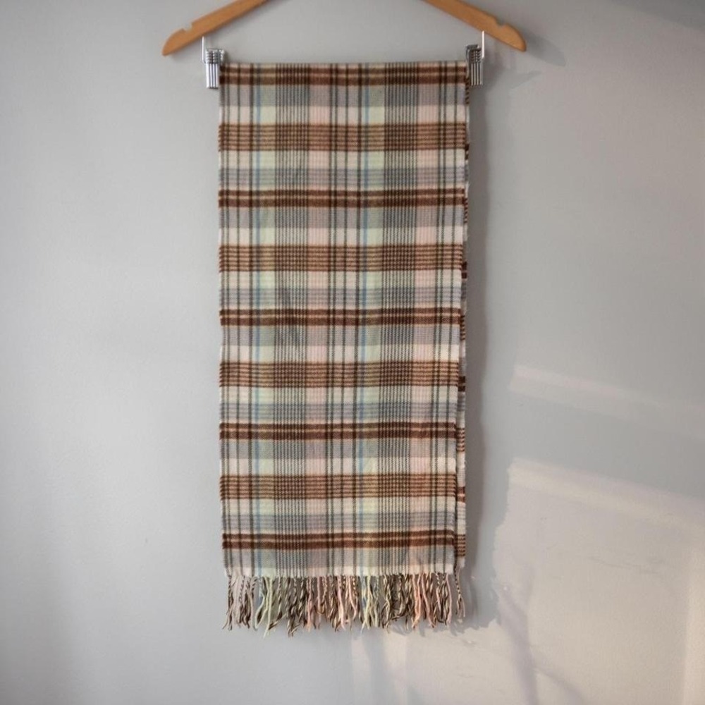 Cozy Softer Than Cashmere Cottage Pastel Plaid Scarf Fall Autumn